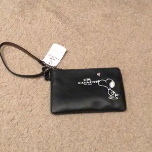 NWT Coach snoopy wristlet